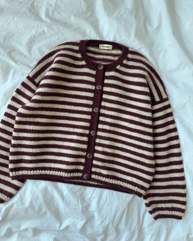 Original white and orange patterned sweater