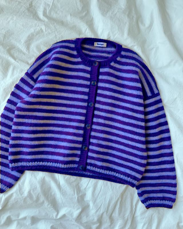 Reimagined pink and red patterned sweater